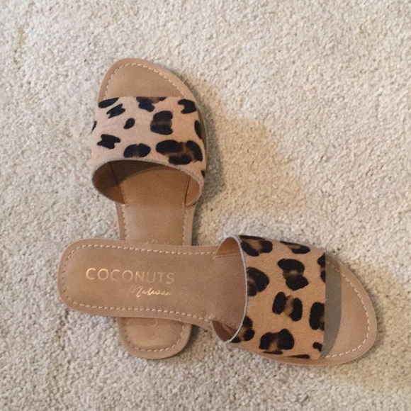 coconuts by matisse leopard slides